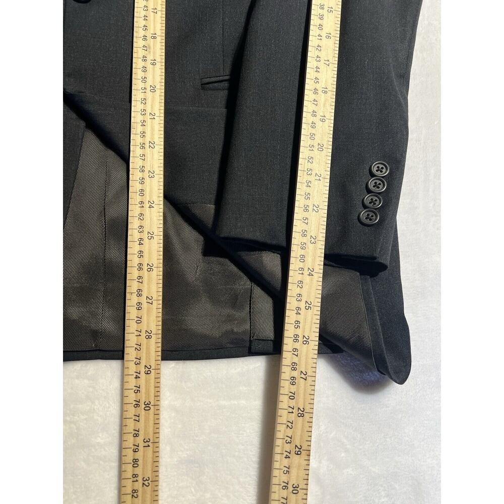 Burberry London 39S Charcoal Gray Super 100s Blazer Sport Coat Jacket - Picture 11 of 14